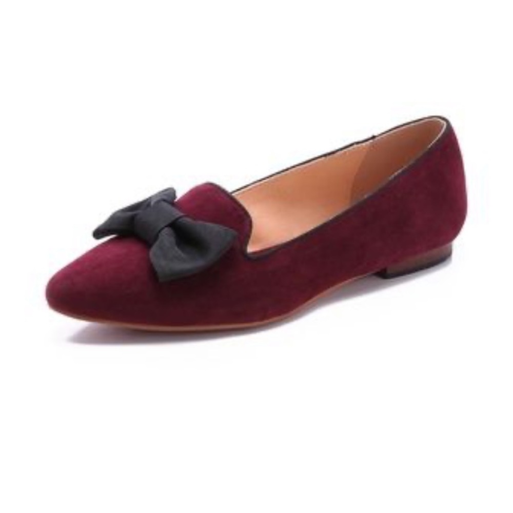 HOST PICK! MARAISUSA Women’s slipper  flats in oxblood with black bow